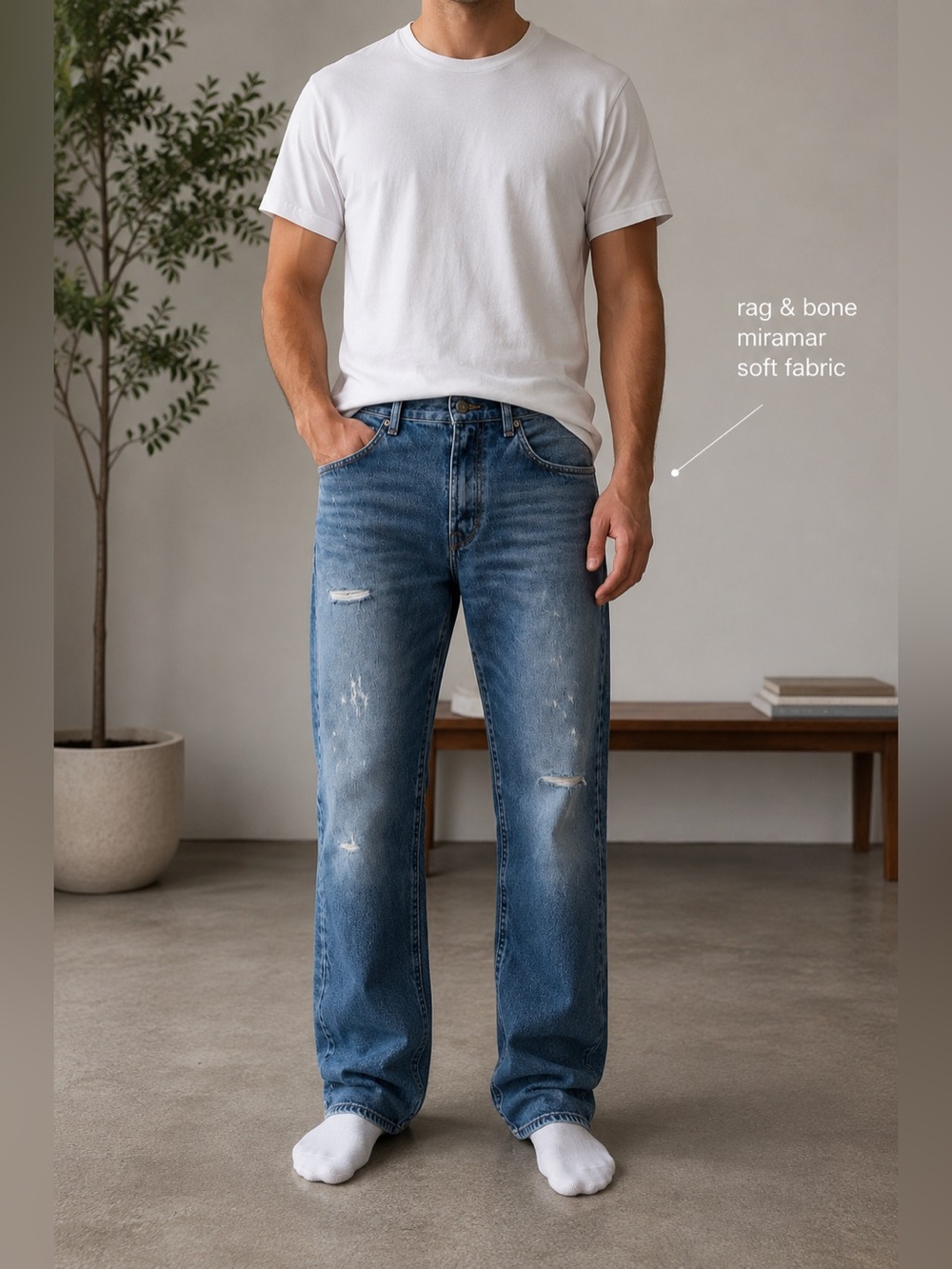 Rag & Bone Men’s Miramar Fit 4 Soft Denim Jeans